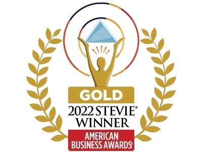 2022 Gold Stevie Award logo