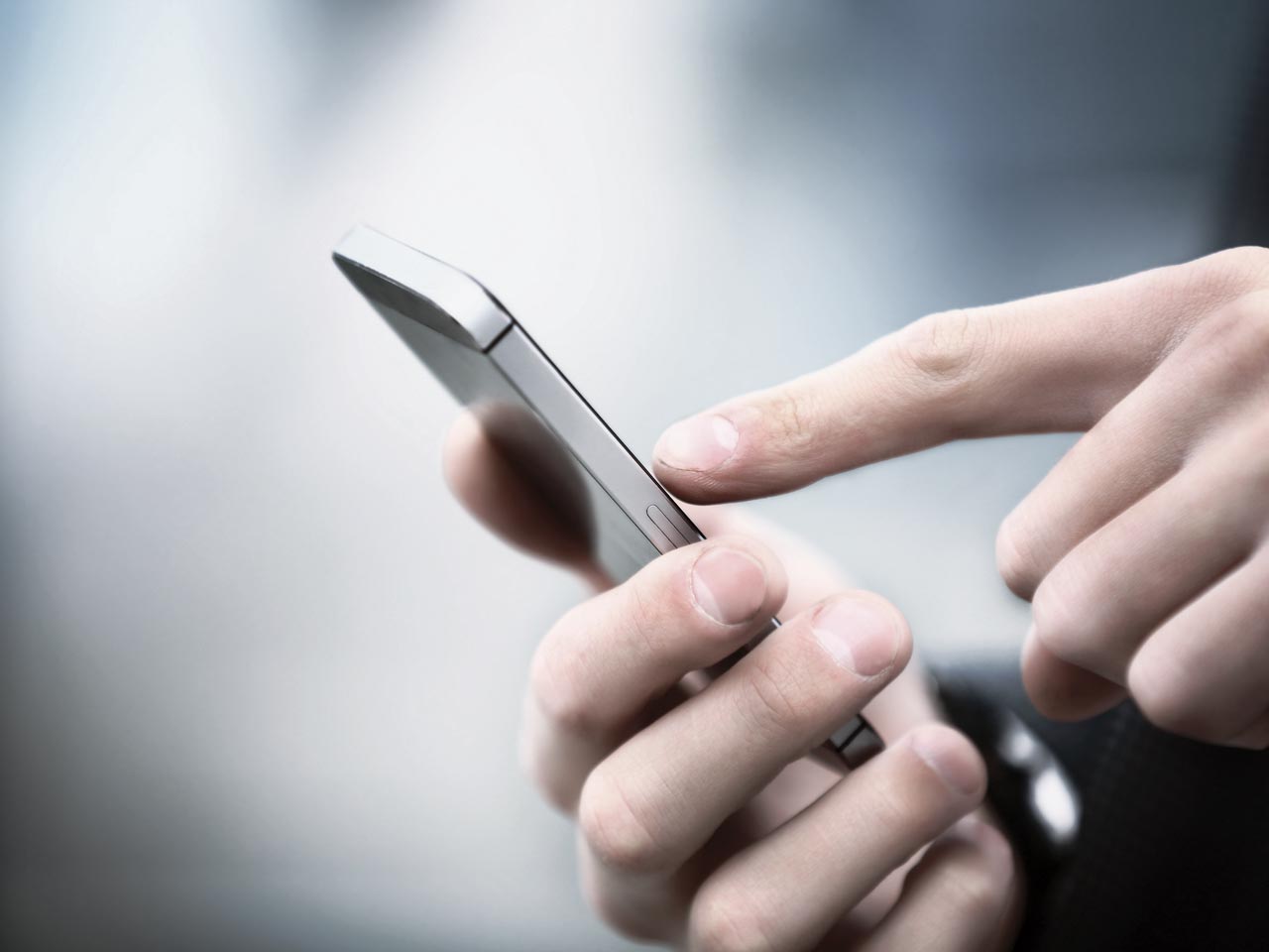 Texting on a mobile phone