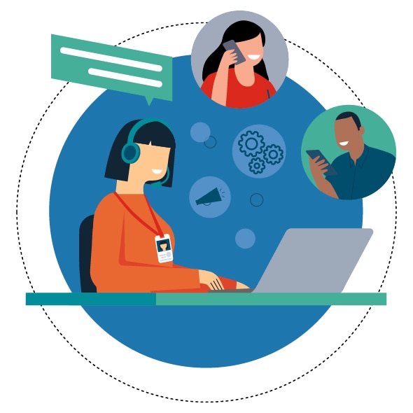 Contact center agents illustration 