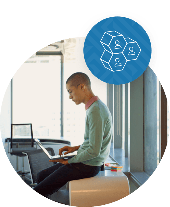 man working on laptop computer