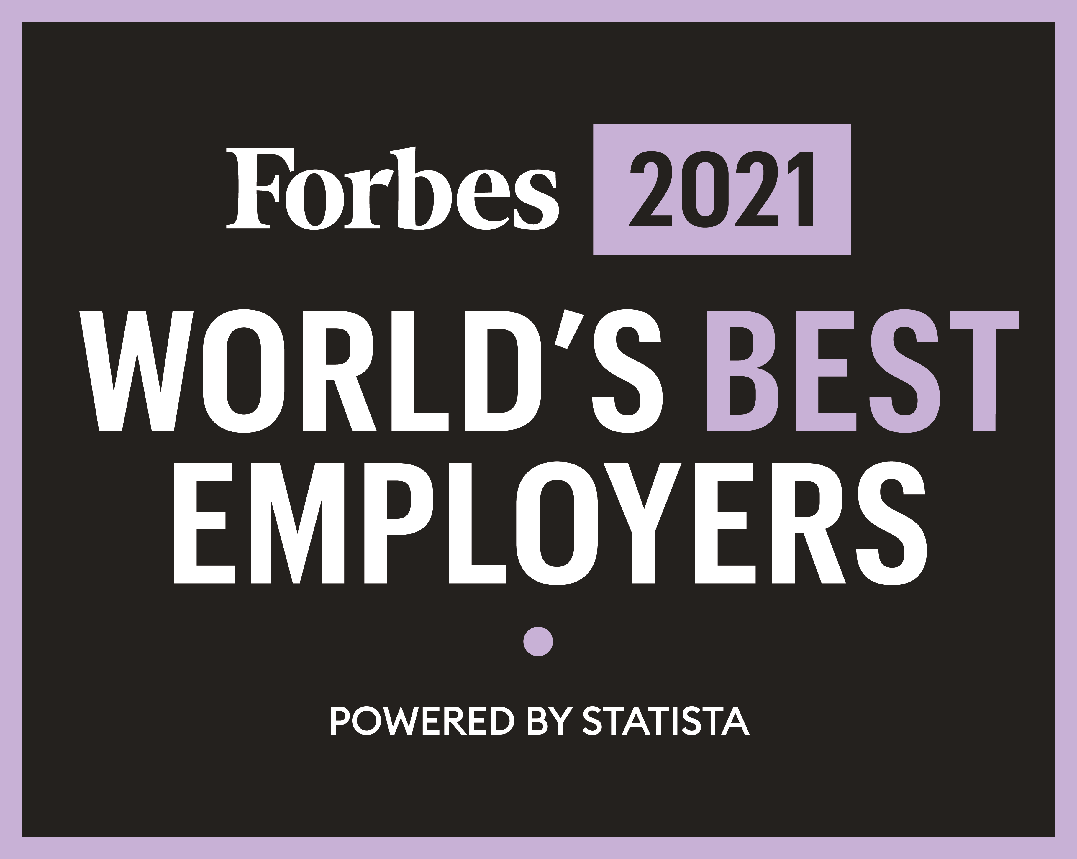 Forbes 2021 World's Best Employers Logo